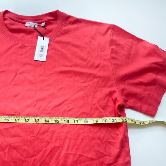 Aritzia Babaton Interlock Cotton Pegasus T-Shirt Cherry Red Size Medium NEW NWT - Picture 7 of 9